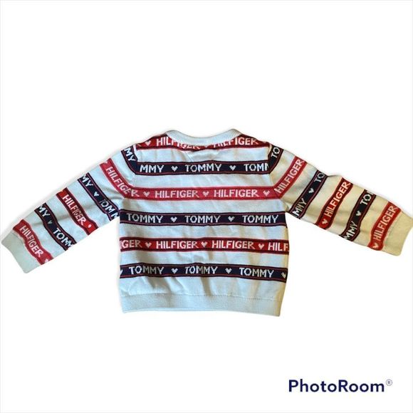 2/$30 🌻 Tommy Hilfiger: Stripes & Logo Knit Sweater - Picture 5 of 7